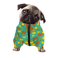 Tropical Pineapples Pattern Print Dog Zip Up Jacket