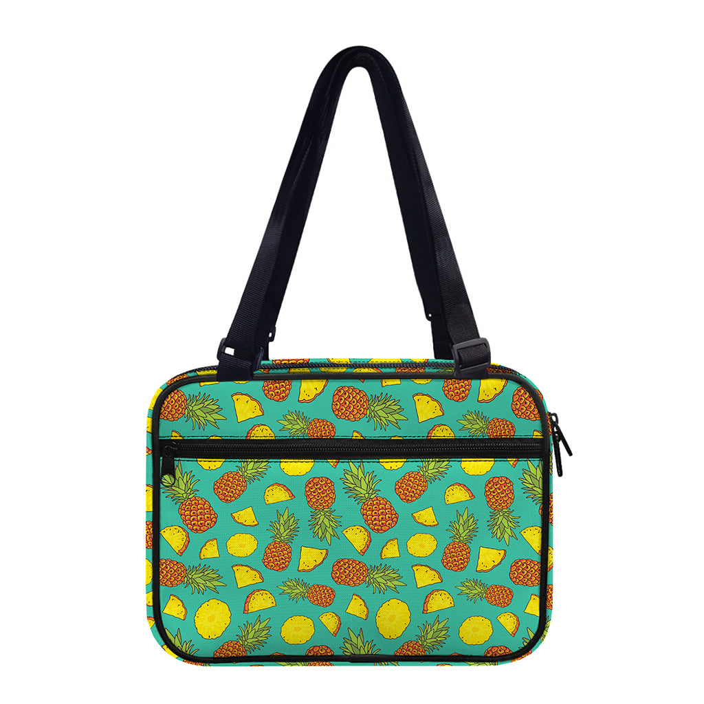 Tropical Pineapples Pattern Print Double Strap Bible Bag
