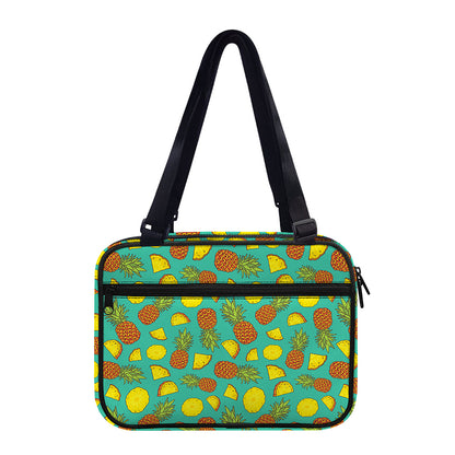 Tropical Pineapples Pattern Print Double Strap Bible Bag