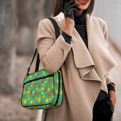Tropical Pineapples Pattern Print Double Strap Bible Bag