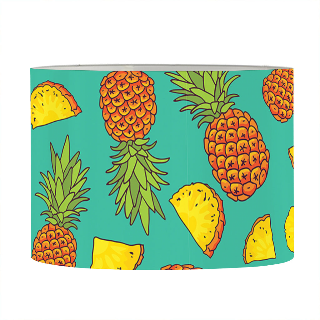 Tropical Pineapples Pattern Print Drum Lamp Shade