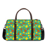 Tropical Pineapples Pattern Print Duffle Bag