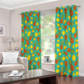 Tropical Pineapples Pattern Print Extra Wide Grommet Curtains