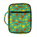 Tropical Pineapples Pattern Print Front Pocket Bible Bag