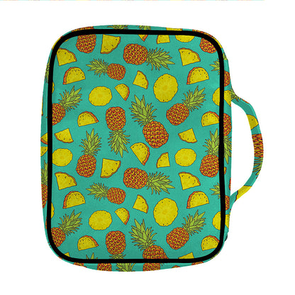 Tropical Pineapples Pattern Print Front Pocket Bible Bag