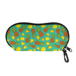 Tropical Pineapples Pattern Print Glasses Case