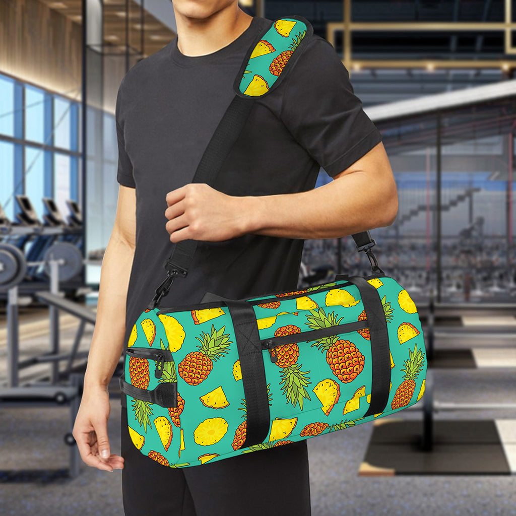 Tropical Pineapples Pattern Print Gym Bag