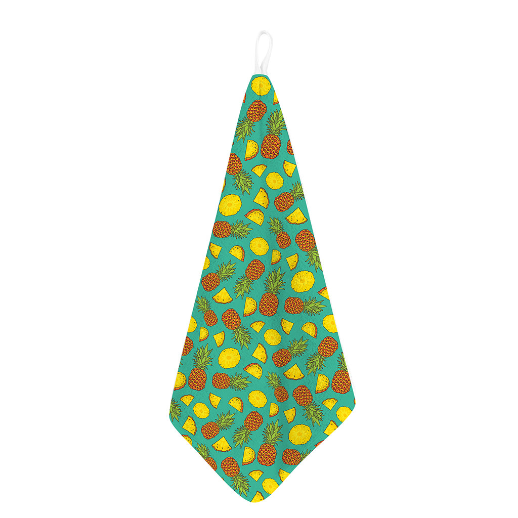 Tropical Pineapples Pattern Print Hand Towel