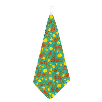 Tropical Pineapples Pattern Print Hand Towel
