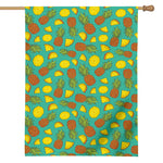 Tropical Pineapples Pattern Print House Flag