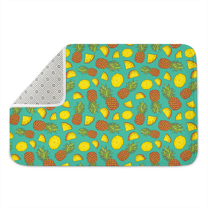 Tropical Pineapples Pattern Print Indoor Door Mat