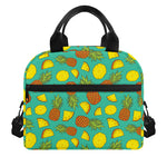 Tropical Pineapples Pattern Print Insulated Lunch Bag