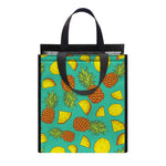 Tropical Pineapples Pattern Print Insulated Lunch Tote