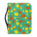 Tropical Pineapples Pattern Print Leather Bible Cover