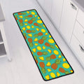 Tropical Pineapples Pattern Print Long Kitchen Mat