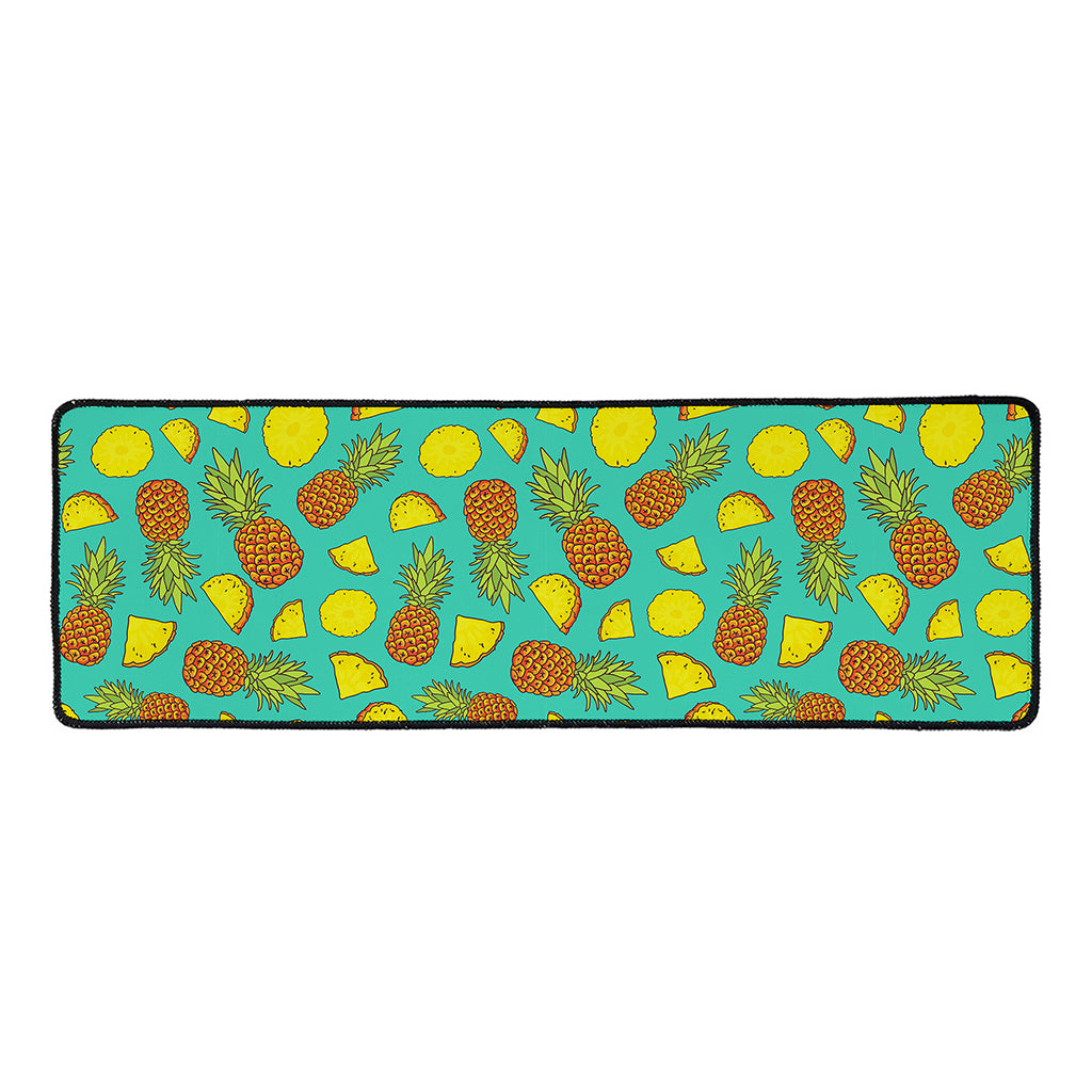 Tropical Pineapples Pattern Print Long Kitchen Mat