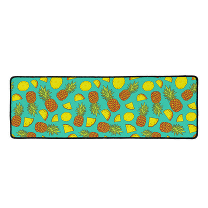 Tropical Pineapples Pattern Print Long Kitchen Mat