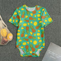 Tropical Pineapples Pattern Print Men's Bodysuit