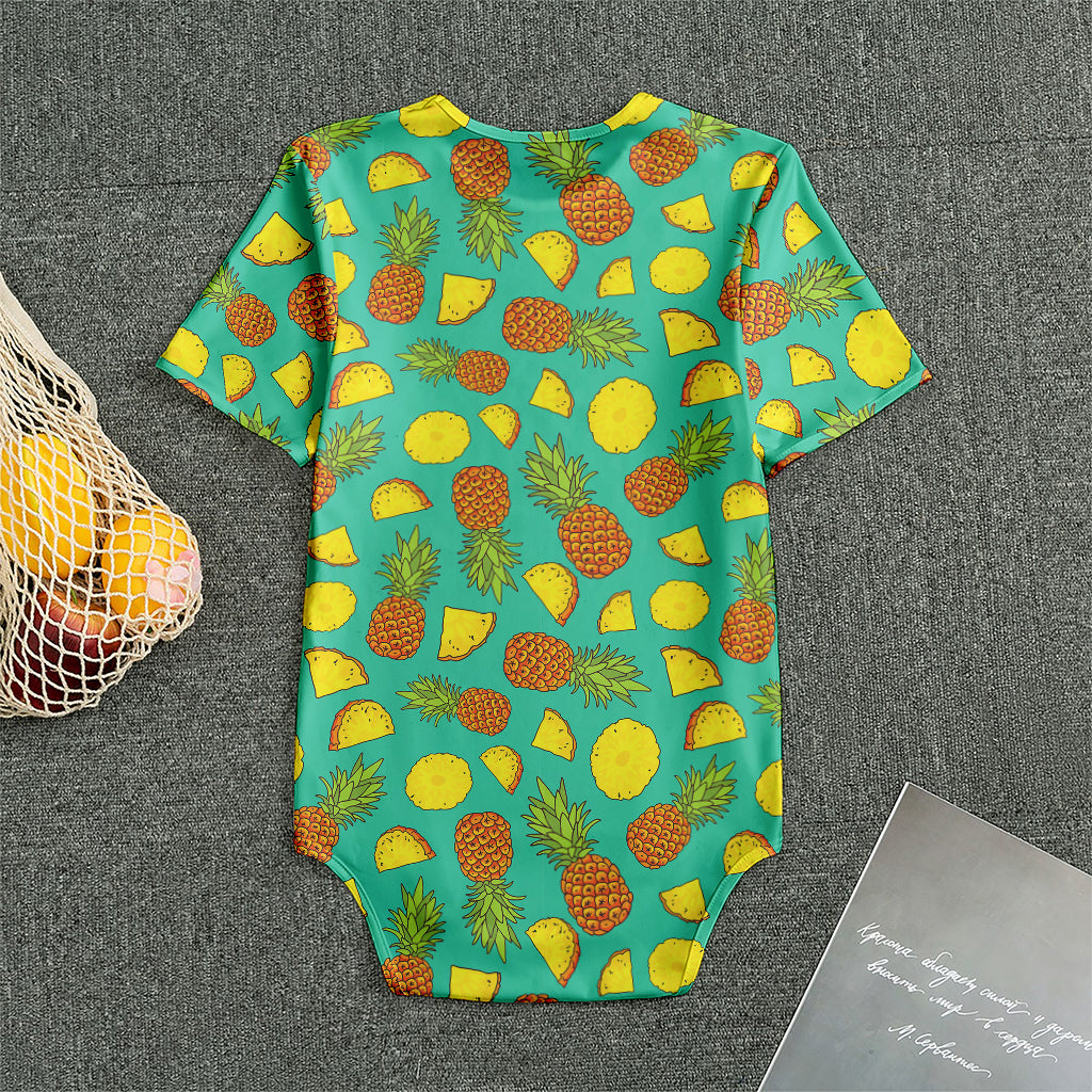 Tropical Pineapples Pattern Print Men's Bodysuit