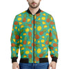 Tropical Pineapples Pattern Print Men's Bomber Jacket