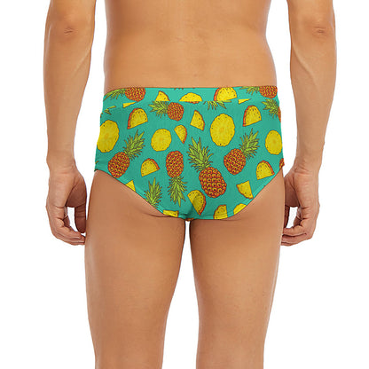 Tropical Pineapples Pattern Print Men's Briefs