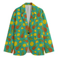Tropical Pineapples Pattern Print Men's Cotton Blazer