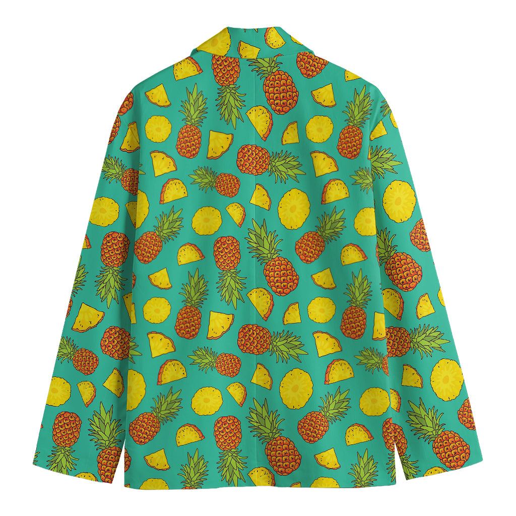 Tropical Pineapples Pattern Print Men's Cotton Blazer