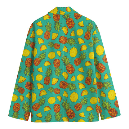 Tropical Pineapples Pattern Print Men's Cotton Blazer