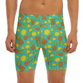 Tropical Pineapples Pattern Print Men's Long Boxer Briefs
