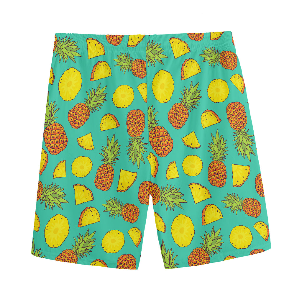 Tropical Pineapples Pattern Print Men's Sports Shorts