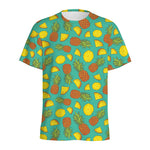 Tropical Pineapples Pattern Print Men's Sports T-Shirt