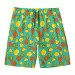 Tropical Pineapples Pattern Print Men's Swim Trunks