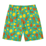 Tropical Pineapples Pattern Print Men's Swim Trunks