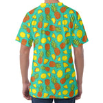Tropical Pineapples Pattern Print Men's Velvet T-Shirt