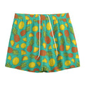 Tropical Pineapples Pattern Print Mesh Shorts