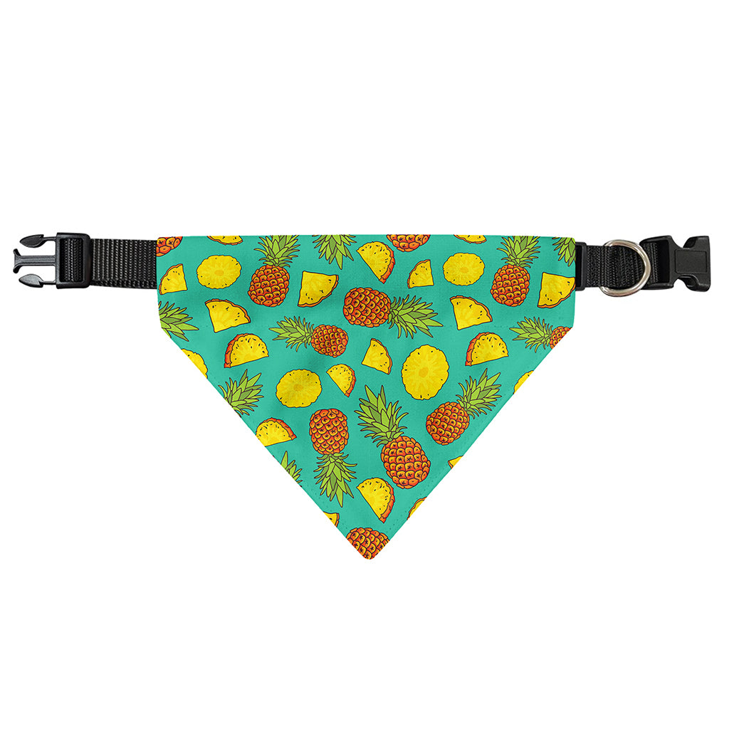 Tropical Pineapples Pattern Print Over The Collar Dog Bandana