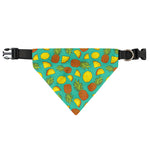 Tropical Pineapples Pattern Print Over The Collar Dog Bandana
