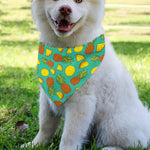 Tropical Pineapples Pattern Print Over The Collar Dog Bandana