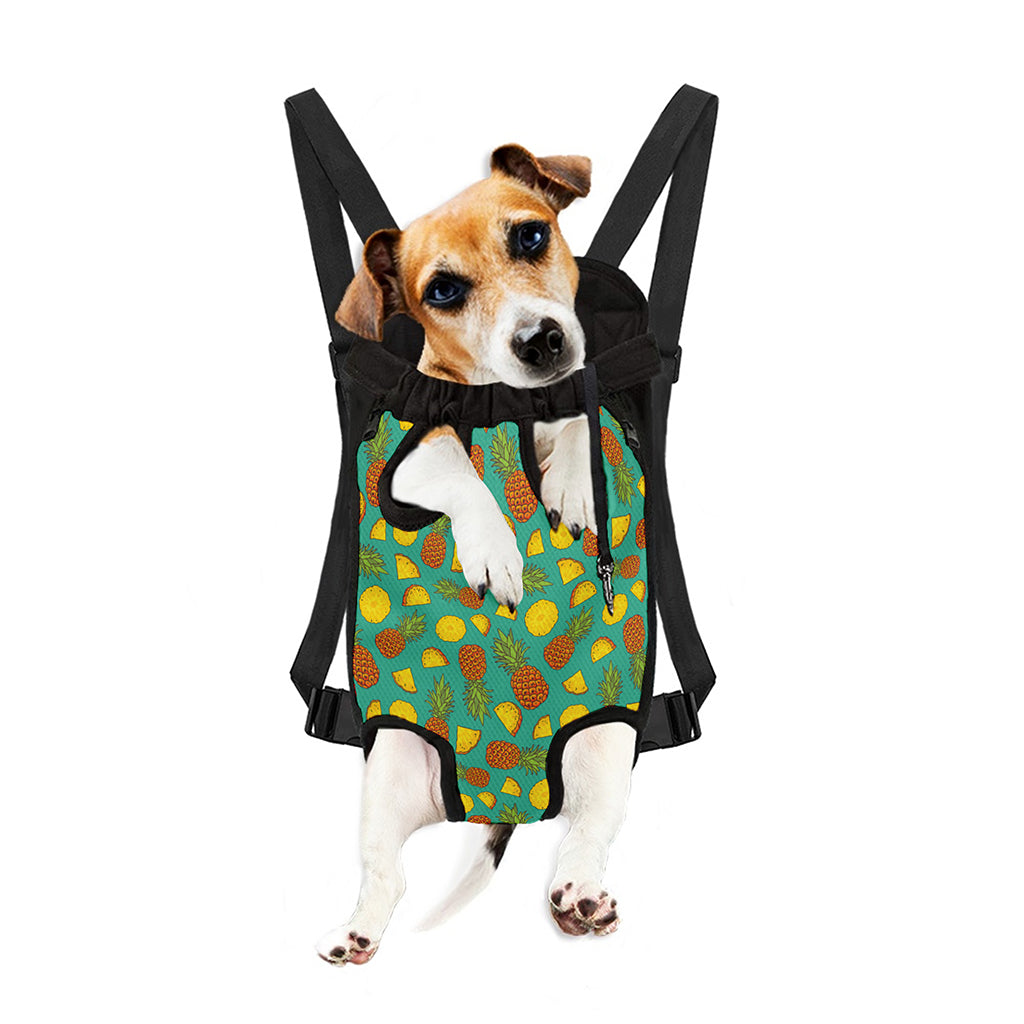 Tropical Pineapples Pattern Print Pet Carrier Backpack