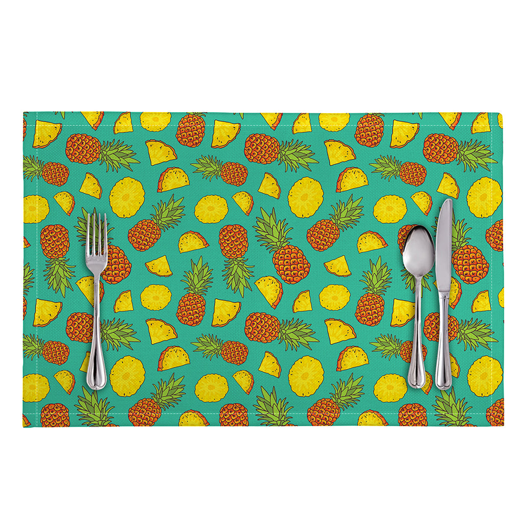 Tropical Pineapples Pattern Print Placemat