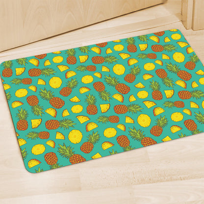 Tropical Pineapples Pattern Print Polyester Doormat