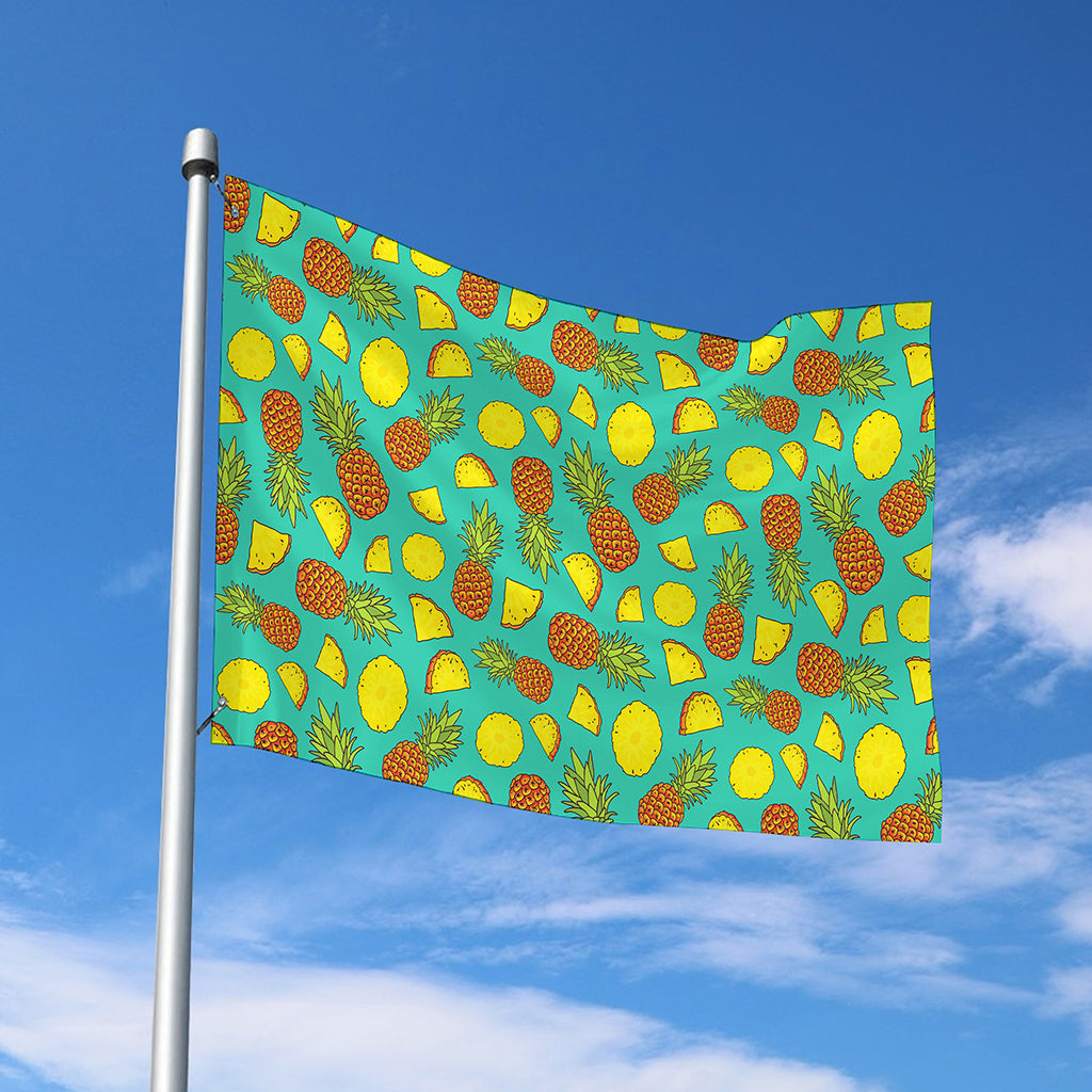 Tropical Pineapples Pattern Print Polyester Flag