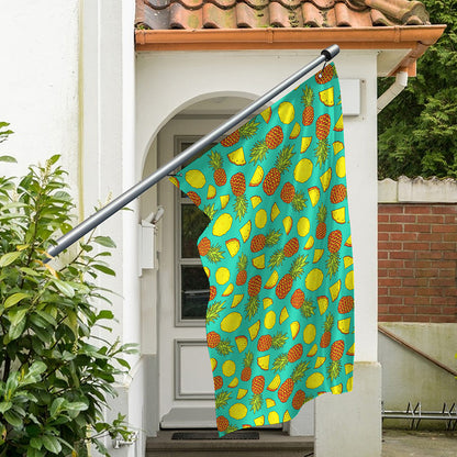 Tropical Pineapples Pattern Print Polyester Flag