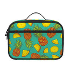 Tropical Pineapples Pattern Print Portable Lunch Bag
