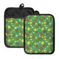 Tropical Pineapples Pattern Print Pot Holders With Pocket