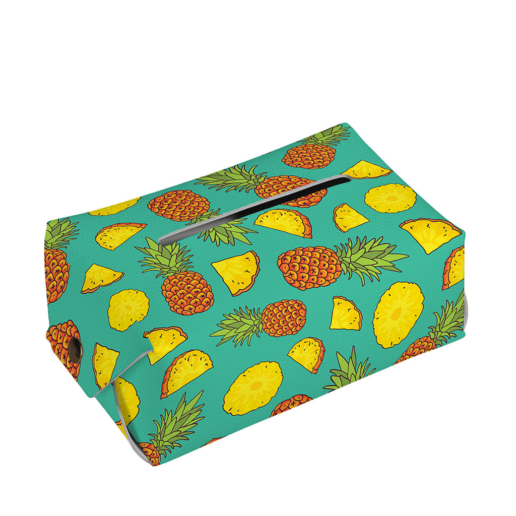 Tropical Pineapples Pattern Print Rectangle Tissue Box Cover