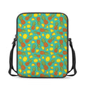 Tropical Pineapples Pattern Print Rectangular Crossbody Bag