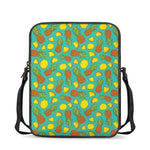 Tropical Pineapples Pattern Print Rectangular Crossbody Bag