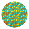 Tropical Pineapples Pattern Print Round Blanket