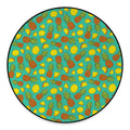 Tropical Pineapples Pattern Print Round Floor Mat